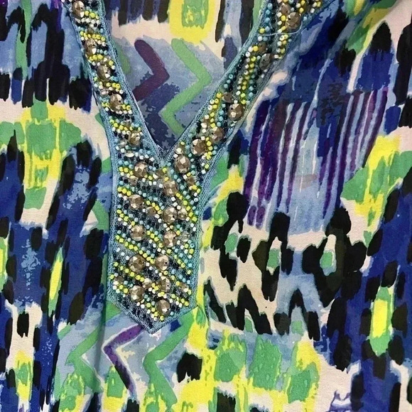 ♥️♥️ VALERIE STEVENS V-NECK BLOUSE SIZE L - Picture 2 of 4